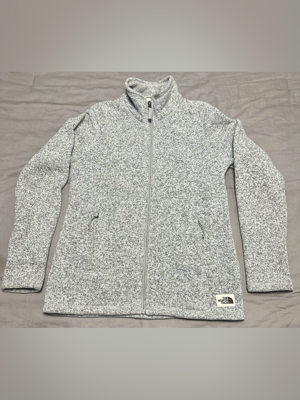 The North Face Women’s Heather Gray Full-Zip Teddy Jacket
